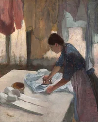 Woman Ironing, ca. 1876-87 (olje på lerret)
