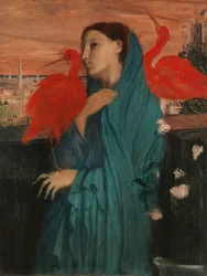 Ung kvinne med Ibis, 1860-62.