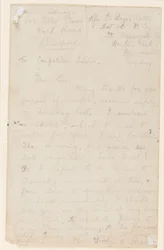 Brev til en aviskonkurranseredaktør, 1914-18