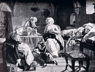 Louis XVI og hans familie i Chateau du Temple, fra 