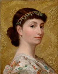 Gay, datter av Sir Augustus Berkeley Paget KCB (olje på lerret)