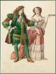 Portrett av Alceste og Celimene, ca. 1870 (akvarell)