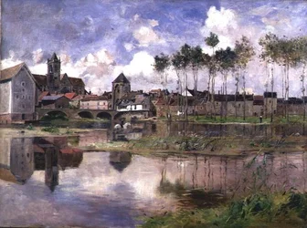 Moret-sur-Loing (olje på lerret)