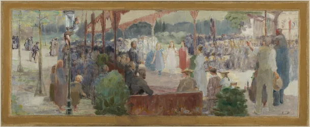 Skisse for landsbyhuset i Maisons-Alfort: Hommage au mérite, mellom 1893 og 1895 (olje på lerret)