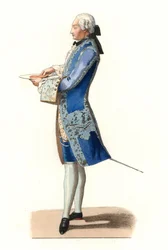 Charles Rosalie de Rohan Chabot (1740-1813), greve av Jarnac, etter et maleri fra 1777 av Olivier - Litografi fra en illustrasjon av Edmond Lechevallier-Chevignard (1825-1902), fra "Costumes historiques des 16e
