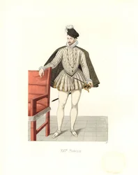 Kong Charles IX av Frankrike (1550-1574) (gravering)