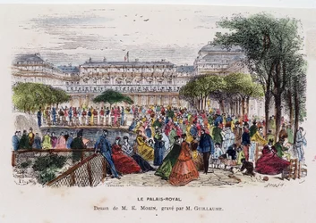 Det kongelige palass - tegning av Morin, ca 1830