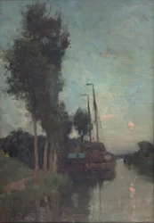 Kveld i Holland (olje på lerret)