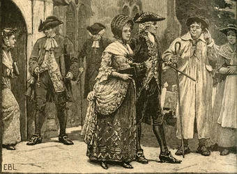 Kostymer i begynnelsen av George IIIs regjeringstid, tidlig på 1760-tallet c1890.