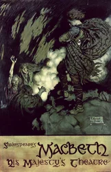 Macbeth: Plakat for produksjonen i 1914 (fargelitografi)