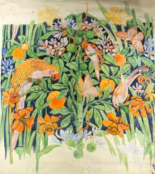 Jungle Chat c1930 (gouache på papir)