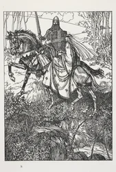 Sir Launcelot og dronning Guinevere, illustrasjon fra 