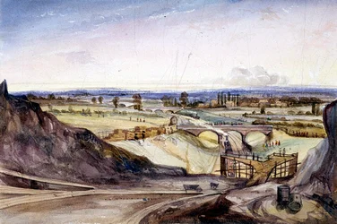 Generell utsikt over Hampstead, London, 1837