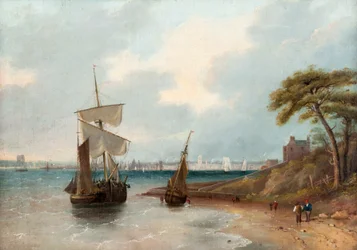 Dundee fra østen, ca. 1830 (olje på lerret)