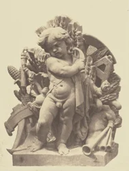 [quot;Sommerquot;, skulptur av Vital Dubray, utsmykning av Louvre, Paris]