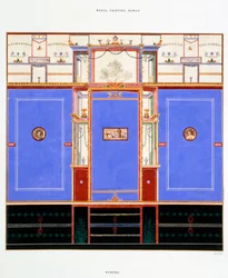 Veggdekorasjon, House of the Dioscuri, Pompeii