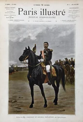 Rytterportrett av general Georges Boulanger (1837-1891), politiker "etter Edouard Debat Ponsan (Debat-Ponsan)