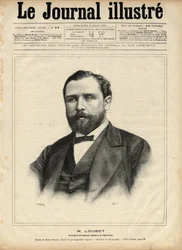 Emile Loubet (1836-1929) i 1892 (president for rådet - innenriksminister) Gravering av Navellier i "The Illustrous Journal" fra 1892