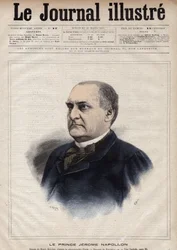Jerome Bonaparte dit Plon (Plonplon) (1822-1891) (Napoleon-Jerome Bonaparte eller prins Jerome Napoleon), sønn av Jerome Bonaparte (1784-1860) - Gravering av Navellier i "The Illustrous Journal" fra 1891