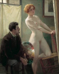 Malerens atelier, 1885