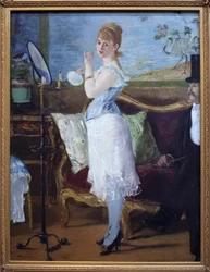 Babe. (Portrett av skuespilleren Henriette Hauser, kjent som Citron, i rollen som Nana, en prostituert figur i romaner av Émile Zola (1840-1902). Maleri av Édouard Manet (1832-1883)