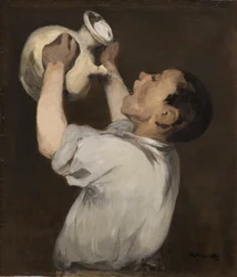 Gutt med krukke, ca. 1862-72
