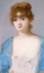 Jente i morgenkåpe, 1882