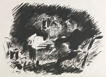 Illustrasjon for The Raven av Edgar Allan Poe.