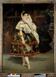 Portrett av Lola de Valencia Danseren Lola Melea er representert i tradisjonell spansk drakt. Maleri av Edouard Manet (1832-1883) 1862 Dim. 1,23x0,92 m Paris, Musee d