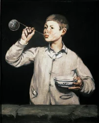 Såpebobler-maleri av Edouard Manet (1832-1883) 1867 Dim. 100x81 cm Sao Paulo, Museum of Art