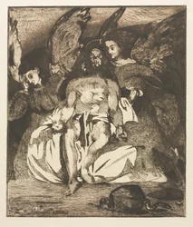 Den døde Kristus med engler, 1866-1867.
