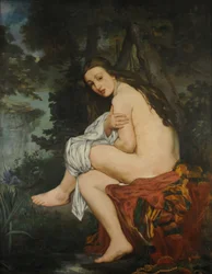The Surprise Nymph Painting av Edouard Manet (1832-1883) 1861 Søn. 1,14x1,47 m Buenos Aires. Nasjonalmuseet for kunst