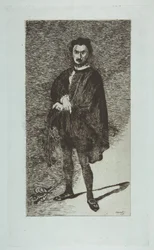 Den tragiske skuespilleren: Rouvière i rollen som Hamlet, 1865-66.