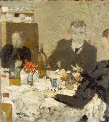 Ved bordet, 1893 (olje på papp)