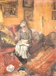 Madame Hessel i Boudoir, Rue de Naples, ca. 1935 (valpesyke på lerret)