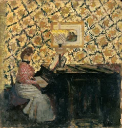 Misia at the Piano, 1895-96 (olje på papp)
