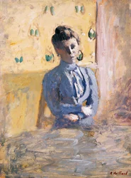 Sittende kvinne i blått, ca. 1899