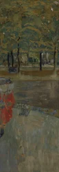 The Garden of La Muette i Passy, ​​Paris, ca. 1906-1907 (valpesyke på papir på lerret)