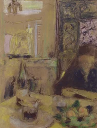 Kunstnerens mor leser (pastell)