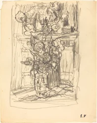 Vase med blomster, 19001901.