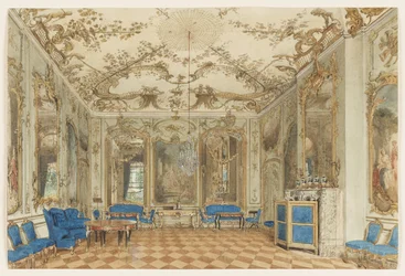 Konsertsal i Sanssouci-slottet, Potsdam, Tyskland