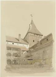 Gårdsplassen ved Neidenburg slott