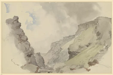 Skjæring i en fjellrygg