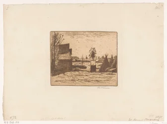 Gårdstun med låve og høyskår Gård (tittel på objekt)