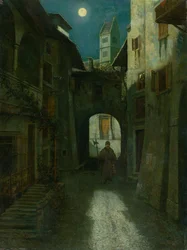 Nattevakt i gamlebyen, 1880.
