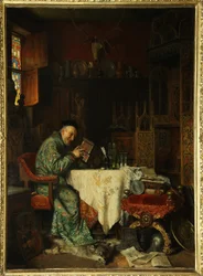 Samleren (pantelåner) - Maleri av Eduard von Gruetzner (1846-1925), olje på lerret