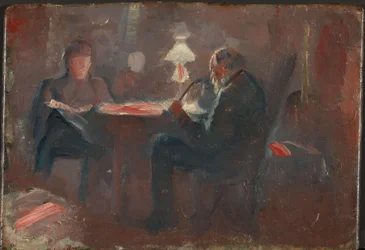 Rundt parafinlampen