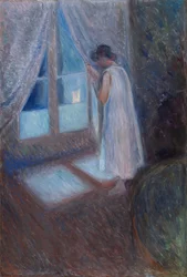 Jenta ved vinduet
