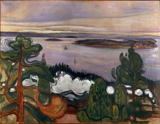 Røyken fra toget, 1900, Sol, 84,5 x 109 cm, Oslo, Kommunes Kunstsamlinger, Munchmuseet (Musée Munch)