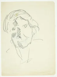Portrett av kunstnerens kone, maleren Agnes Weie (1878-1964), en face